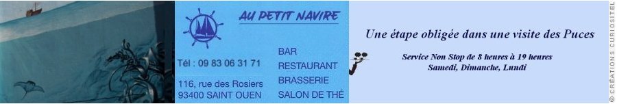 Restaurant, restaurant du March aux Puces de Saint Ouen, Au Petit Navire,