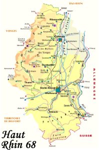 carte du haut rhin, plan haut rhin, carte touristique du haut rhin, 68, map of haut rhin, carte de france du haut Rhin