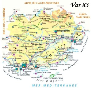 Var, 83, Provence Alpes Cte d'Azur, Paca, Cartes des dpartements de France, Carte de France,  itinraire, shopping art, shopping antiquits, shopping art antiques, art shopping, antiques shopping, art antiques shopping in France, map, m