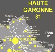 Carte Haute Garonne, carte du dpartement de haute Garonne,Toulouse, Haute Garonne, Art, antiquits, art antiques, antiquaires, brocanteurs, artisans d'art, mtiers d'art, experts antiquits, commissaires priseurs, dpots ventes, ventes aux enchres, ins