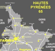 Carte des Hautes Pyrnes, Hautes Pyrnes, Hautes Pyrenees, 65,