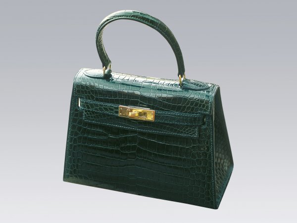 Sac Hermes en croco vert