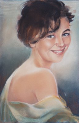 Portrait d'une jeune amie, Pastel, 65x50cm, 2003,